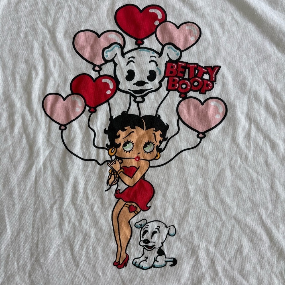 Betty boop white t shirt balloons size xl - Picture 2 of 8